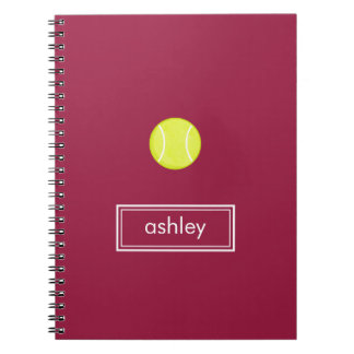 Cuaderno Portátil de tenis (Borgoña)