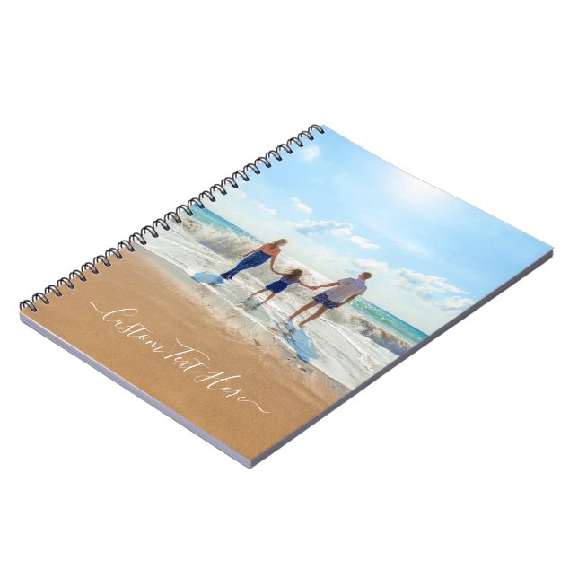 Cuaderno Portátil de texto fotográfico personalizado con su (Lado Izquierdo)