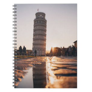 Cuaderno Portátil de torre de Pisa de Sunset Reflexivo