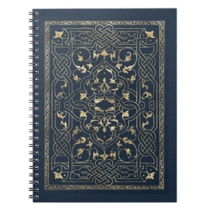 Cuaderno Portátil de tramas de la Marina Ornate y Gold