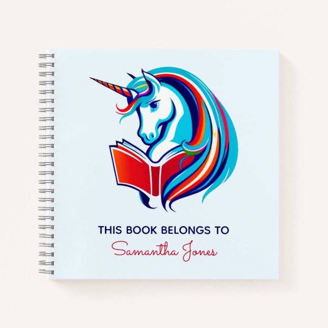 Cuaderno Portátil de unicornio (Anverso)