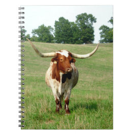 Cuaderno Portátil de vaca de cuerno largo