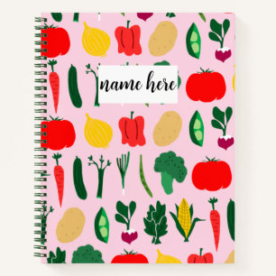 Cuaderno Portátil de verduras personalizado