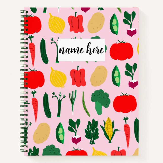 Cuaderno Portátil de verduras personalizado (Anverso)