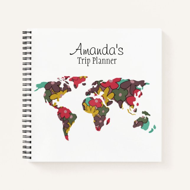 Cuaderno Portátil de viaje del planificador de viajes de pe (Anverso)