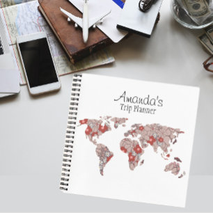 Cuaderno Portátil de viaje del planificador de viajes de pe
