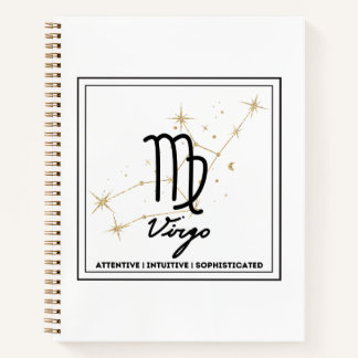 Cuaderno Portátil de virus zodiaco minimalista