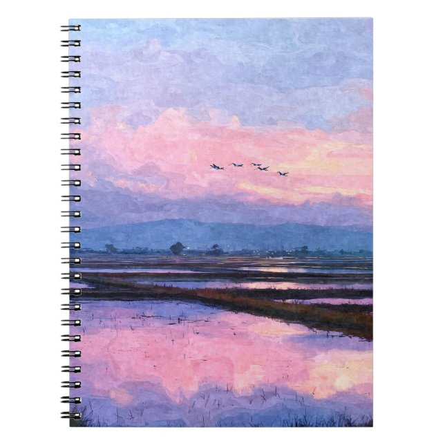 Cuaderno Portátil de vuelo Pastel Sunset (Frente)