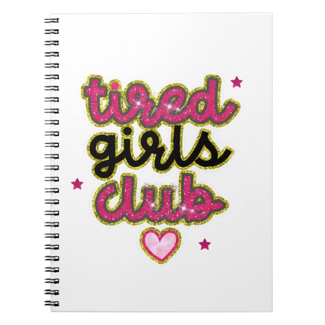 Cuaderno Portátil del club de Chicas cansados (Frente)