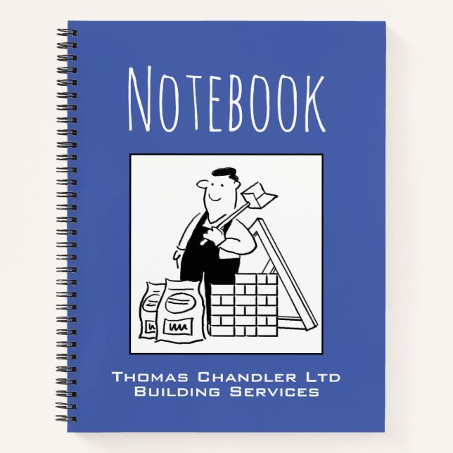 Cuaderno Portátil del constructor con nombre de propietario (Anverso)