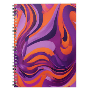 Cuaderno Portátil del diseñador con violeta violeta y Naran