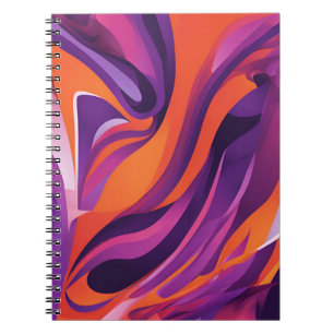Cuaderno Portátil del diseñador con violeta violeta y Naran