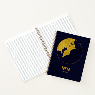 Cuaderno Portátil del Mapa de Oro de Tokio