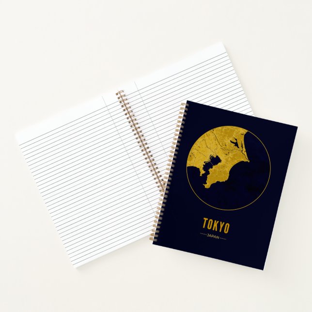 Cuaderno Portátil del Mapa de Oro de Tokio (Interior)
