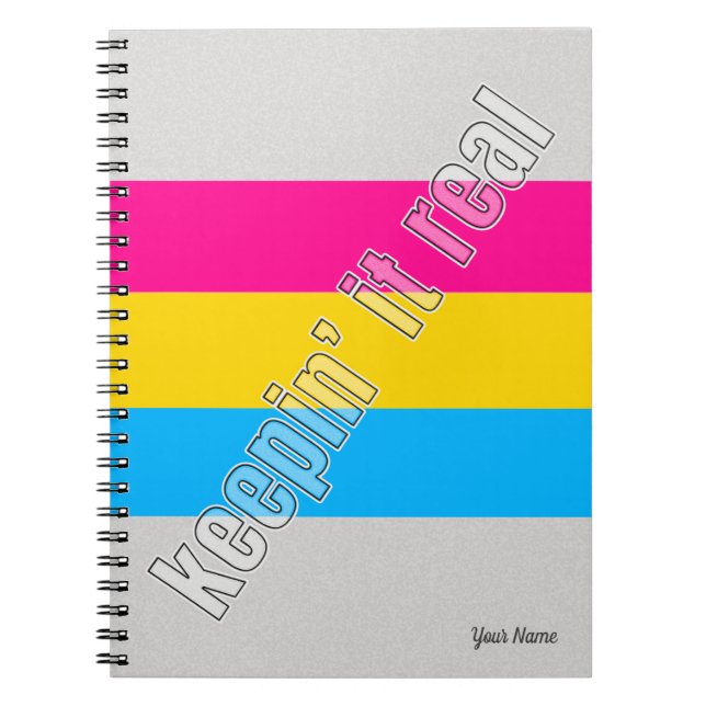 Cuaderno Portátil del Orgullo Pansexual (Frente)