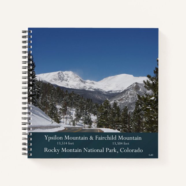 Cuaderno Portátil del Parque Nacional de las Montañas Rocos (Anverso)