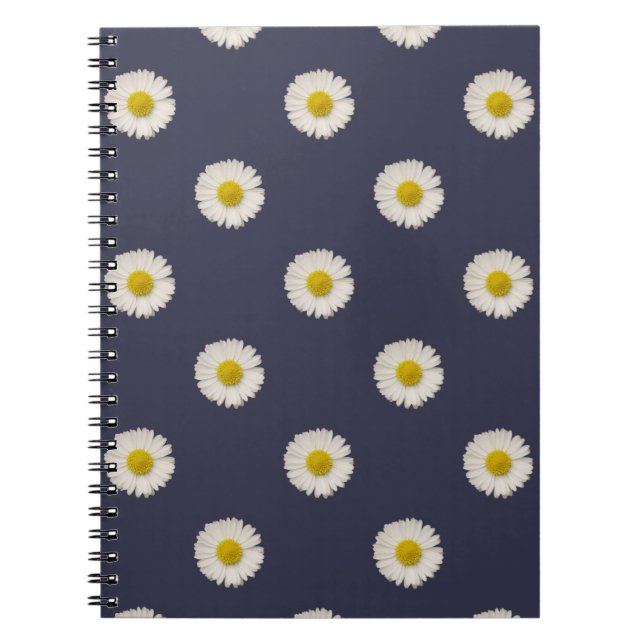 Cuaderno Portátil del patrón de flor de margarita (Frente)