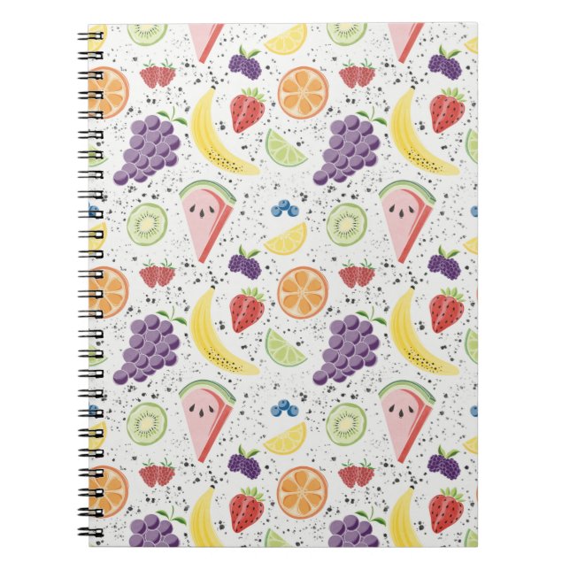 Cuaderno Portátil del patrón de frutas (Frente)