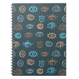Cuaderno Portátil del patrón de ojos malvados