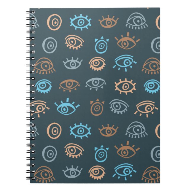 Cuaderno Portátil del patrón de ojos malvados (Frente)
