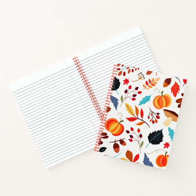Cuaderno Portátil del patrón de otoño (Interior)