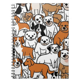 Cuaderno Portátil del patrón de perro de dibujos animados p