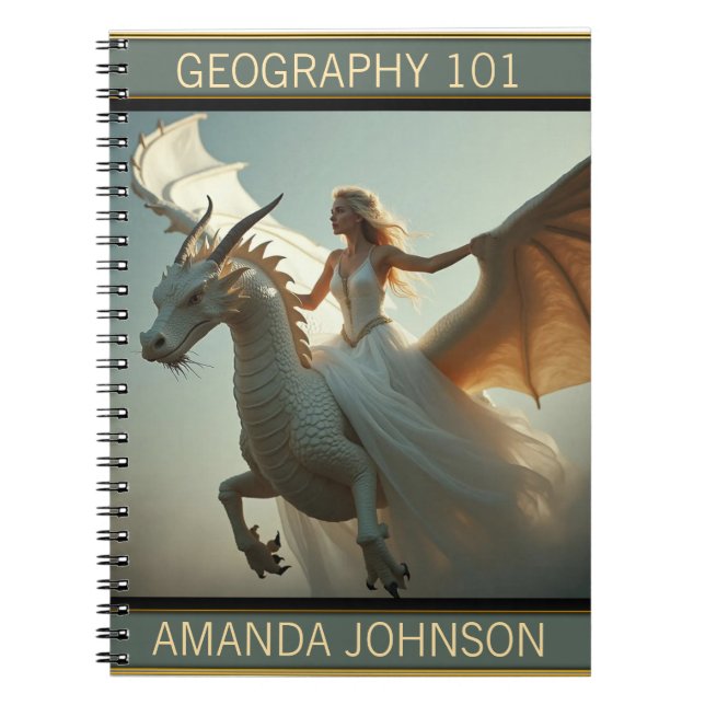 Cuaderno Portátil del piloto del dragón blanco (Frente)