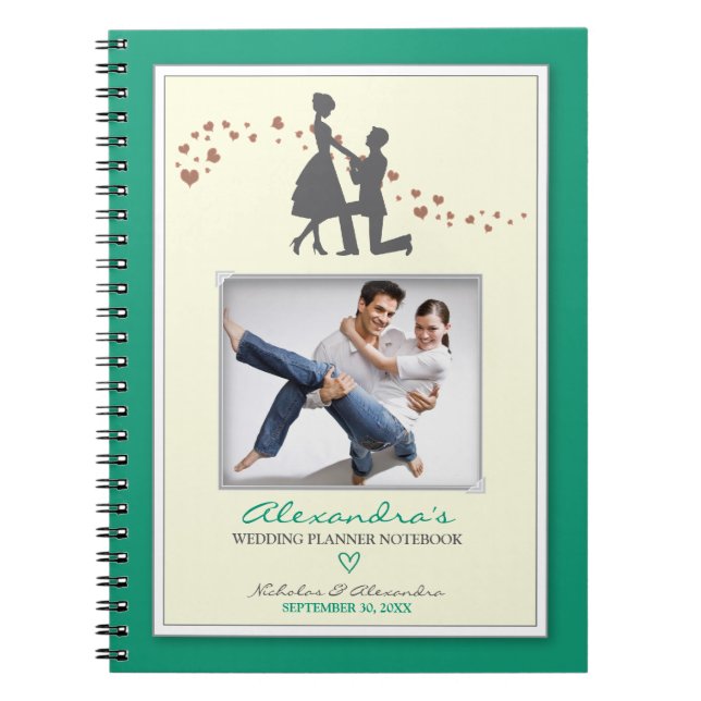Cuaderno Portátil del planificador de boda de la novia prop (Frente)