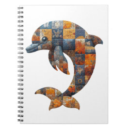 Cuaderno Portátil delfín en mosaico