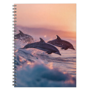 Cuaderno Portátil delfines Sunset Saltando Ondas