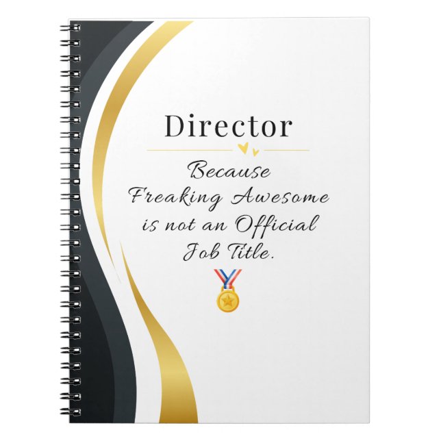Cuaderno Portátil director - Gracioso regalo de cargo de tr (Frente)