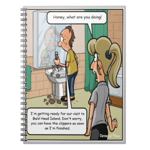 Cuaderno Portátil divertido de la isla Cabeza Calva