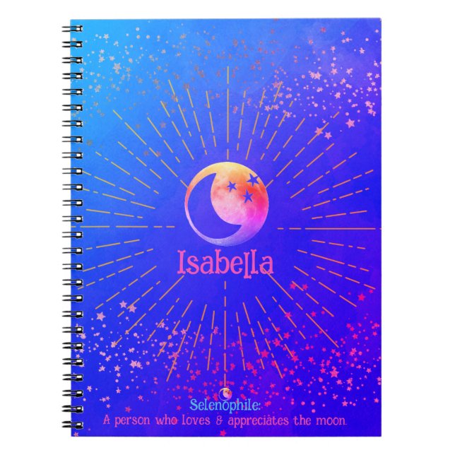 Cuaderno Portátil divertido en la galaxia Over the Moon Sta (Frente)