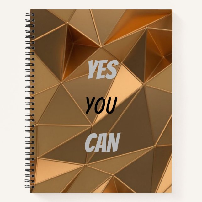 Cuaderno portátil dorado (Anverso)