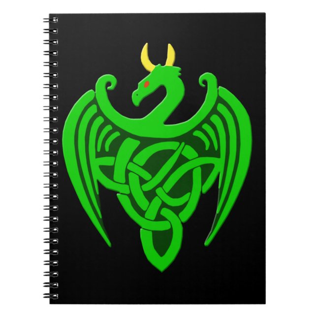 Cuaderno Portátil Dragón Celta Verde (Frente)