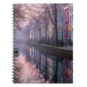 Cuaderno Portátil Dreamy Amsterdam Twilight Canal