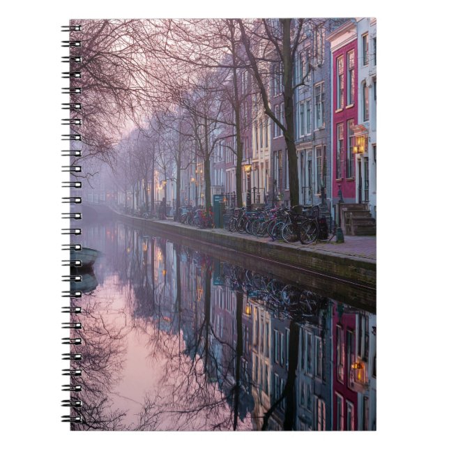 Cuaderno Portátil Dreamy Amsterdam Twilight Canal (Frente)