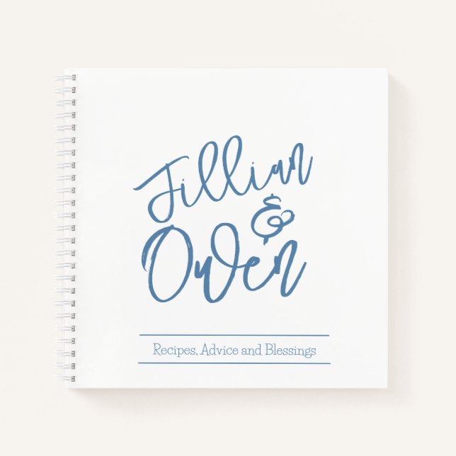 Cuaderno Portátil Dusty Blue Spiral personalizado (Anverso)