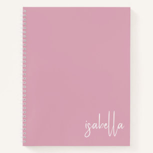 Cuaderno Portátil Dusty Pink Spiral Personalizado