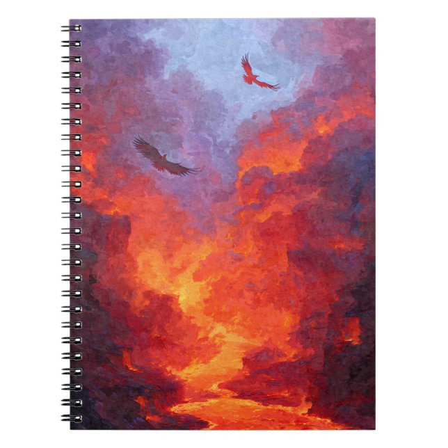 Cuaderno Portátil Eagles Fiery Sunset Sky (Frente)