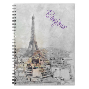 Cuaderno Portátil Eiffel Tower Paris - Viajes de época