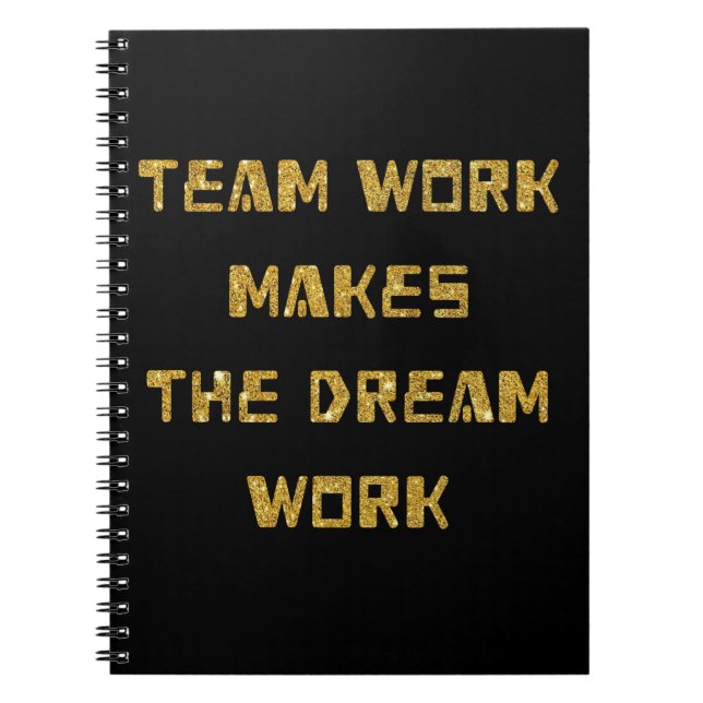 Cuaderno Portátil - El trabajo en equipo hace que el sueño  (Frente)