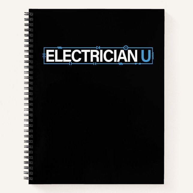 Cuaderno Portátil eléctrico U negro (Anverso)