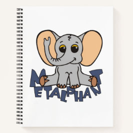 Cuaderno Portátil elefante metálico en espiral