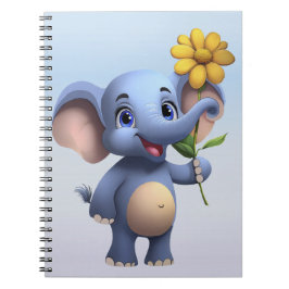 Cuaderno Portátil elefante Personalizado de fantasía de 6,5