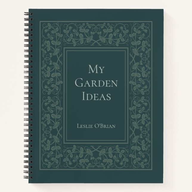 Cuaderno Portátil Elegante de Ideas Jardín Personalizado (Anverso)