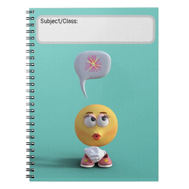 Cuaderno Portátil "Emoji de ideas" (Verde azulado) (Frente)