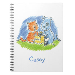 Cuaderno portátil en espiral de Furry Friends Cook