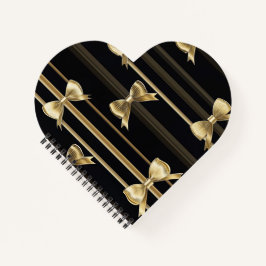 Cuaderno Portátil en forma de corazón con base negra y B do