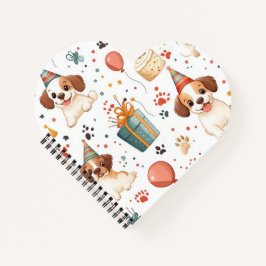Cuaderno Portátil en forma de corazón con diseño de cumplea